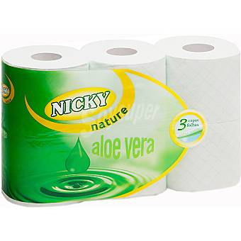 Papel wc nicky 3c 6 rollos aloe vera